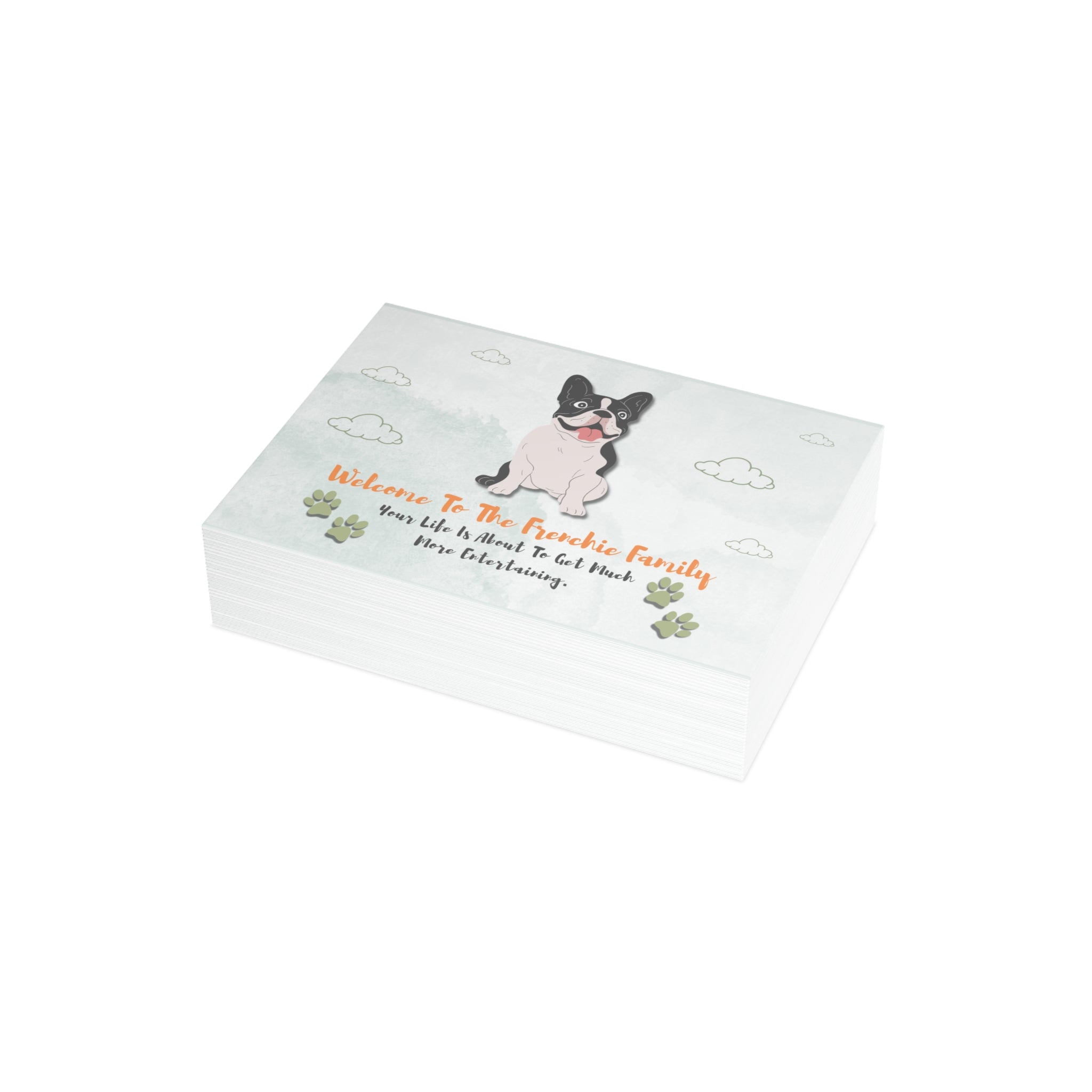 Welcome to the Frenchie Family Card | Cute French Bulldog Greeting Card