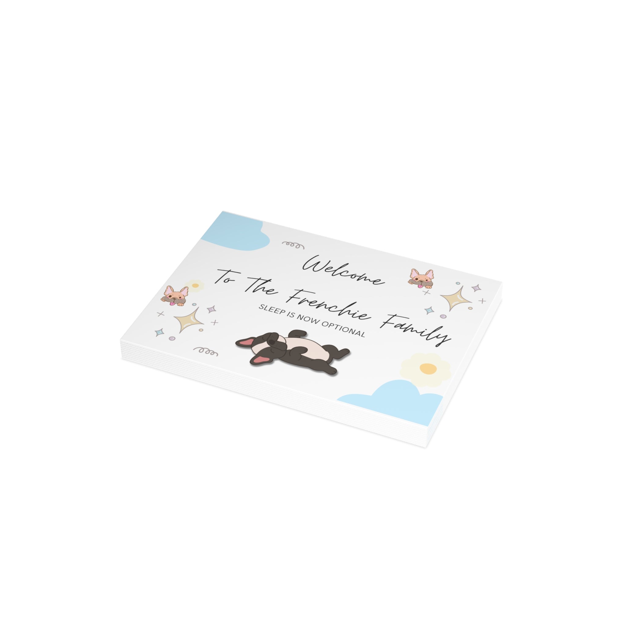Welcome to the Frenchie Family Card | Cute French Bulldog Greeting Card