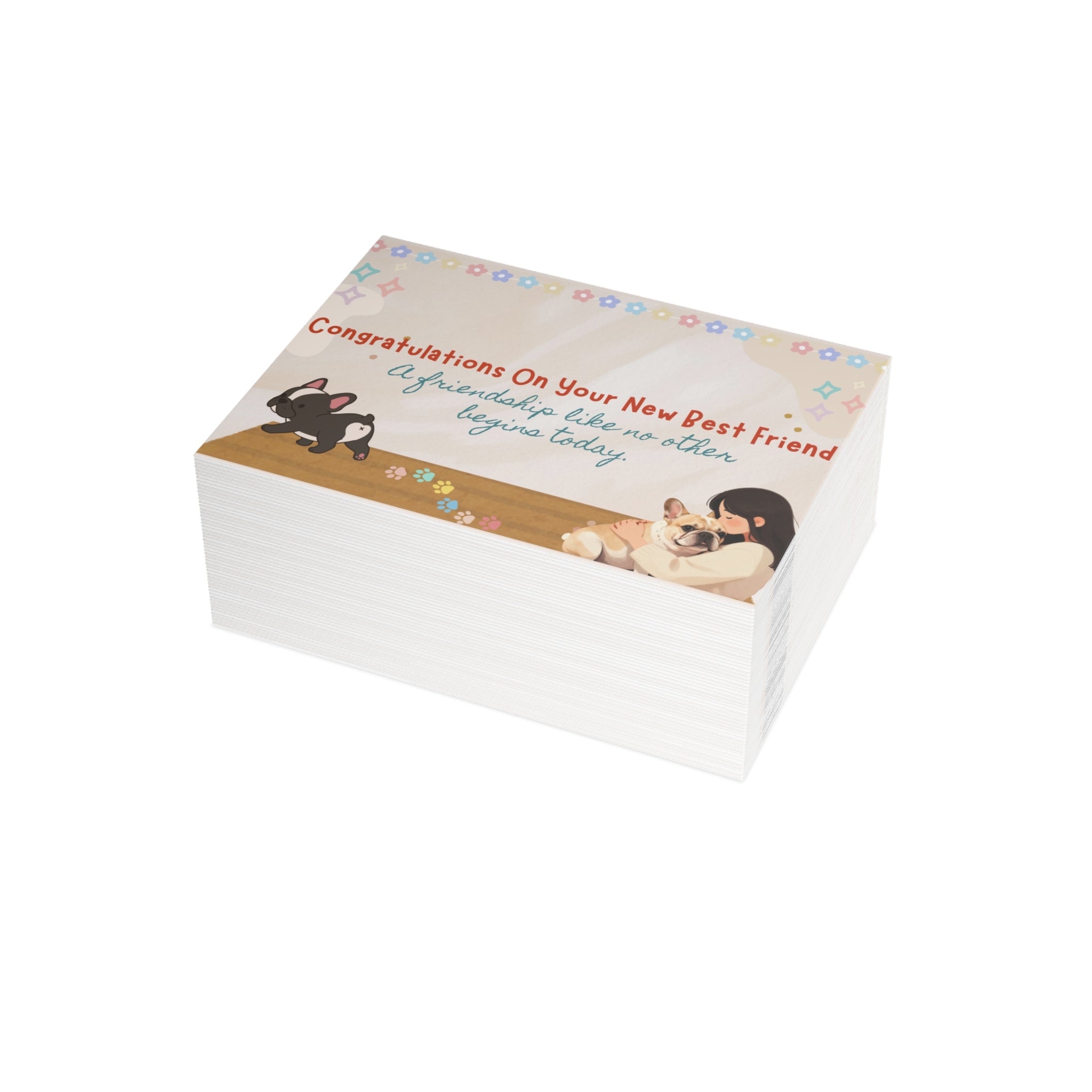 Welcome to the Frenchie Family Card | Cute French Bulldog Greeting Card
