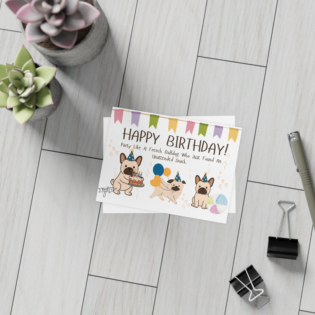 Happy Birthday Frenchie Card | Because Every Paw-ty Needs a Frenchie!