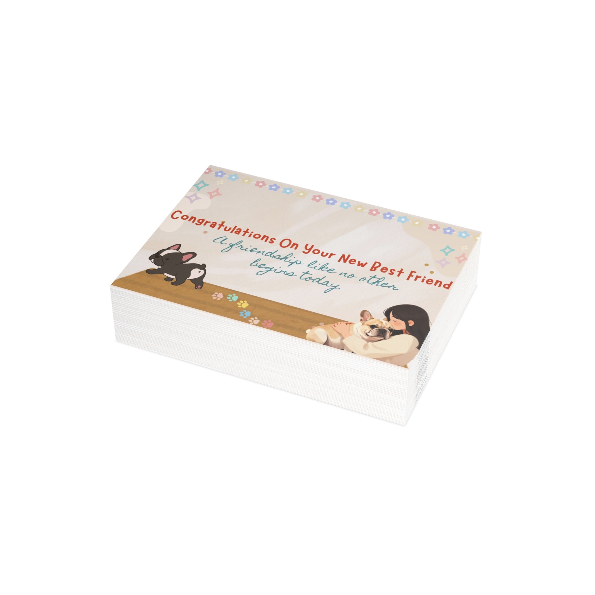 Welcome to the Frenchie Family Card | Cute French Bulldog Greeting Card