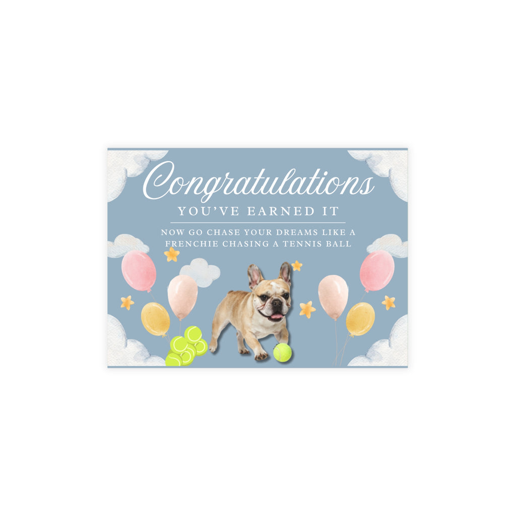 Frenchie Congratulations Card | Celebrate Big Wins with a Smile