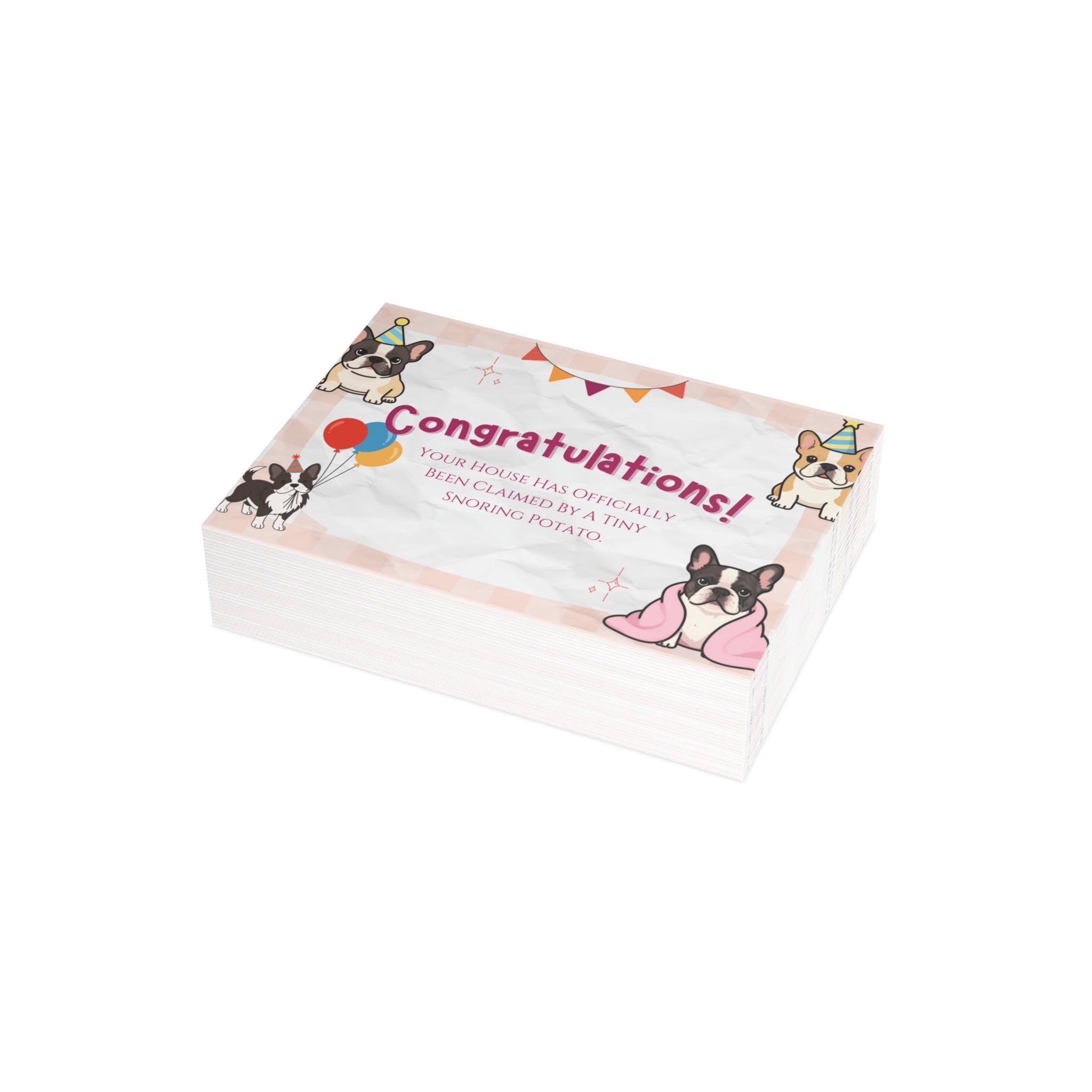 Welcome to the Frenchie Family Card | Cute French Bulldog Greeting Card