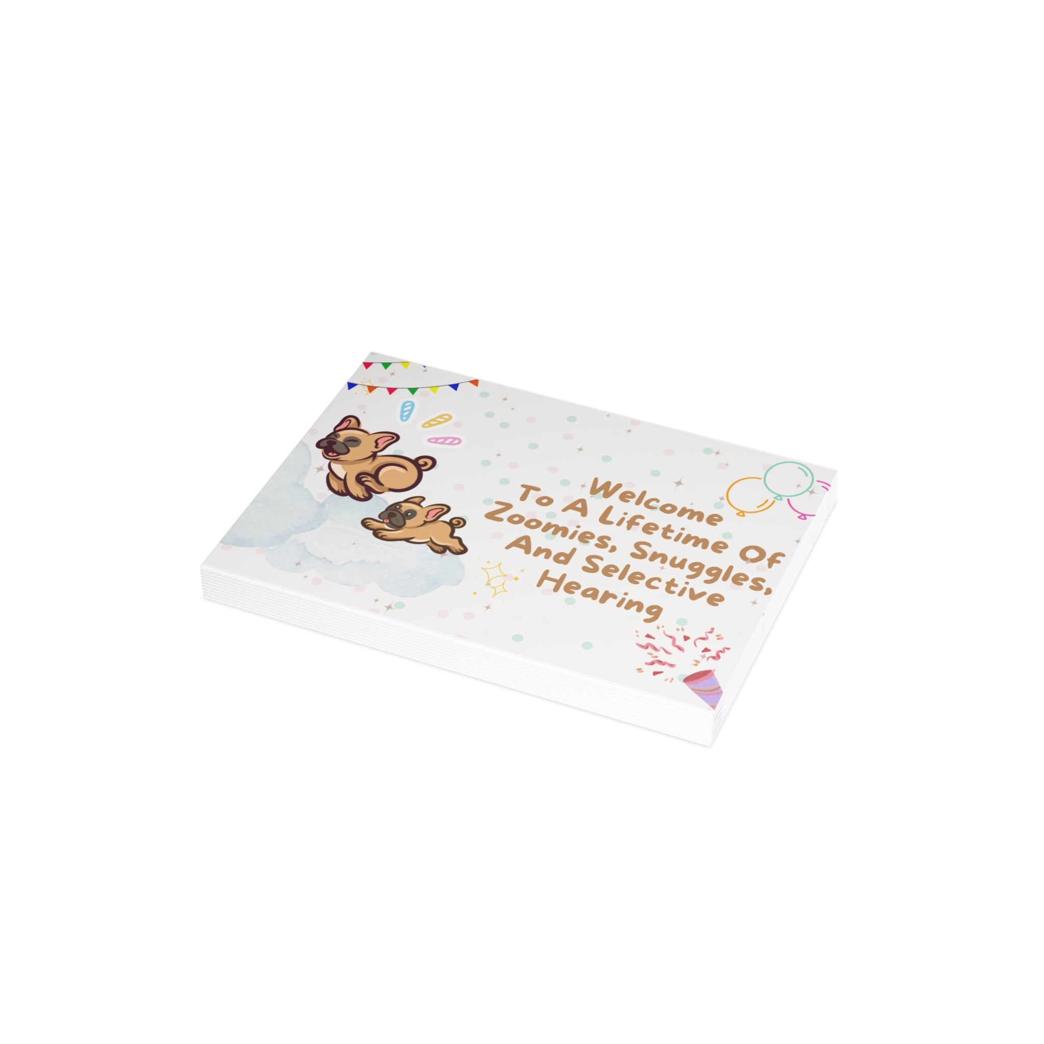 Welcome to the Frenchie Family Card | Cute French Bulldog Greeting Card