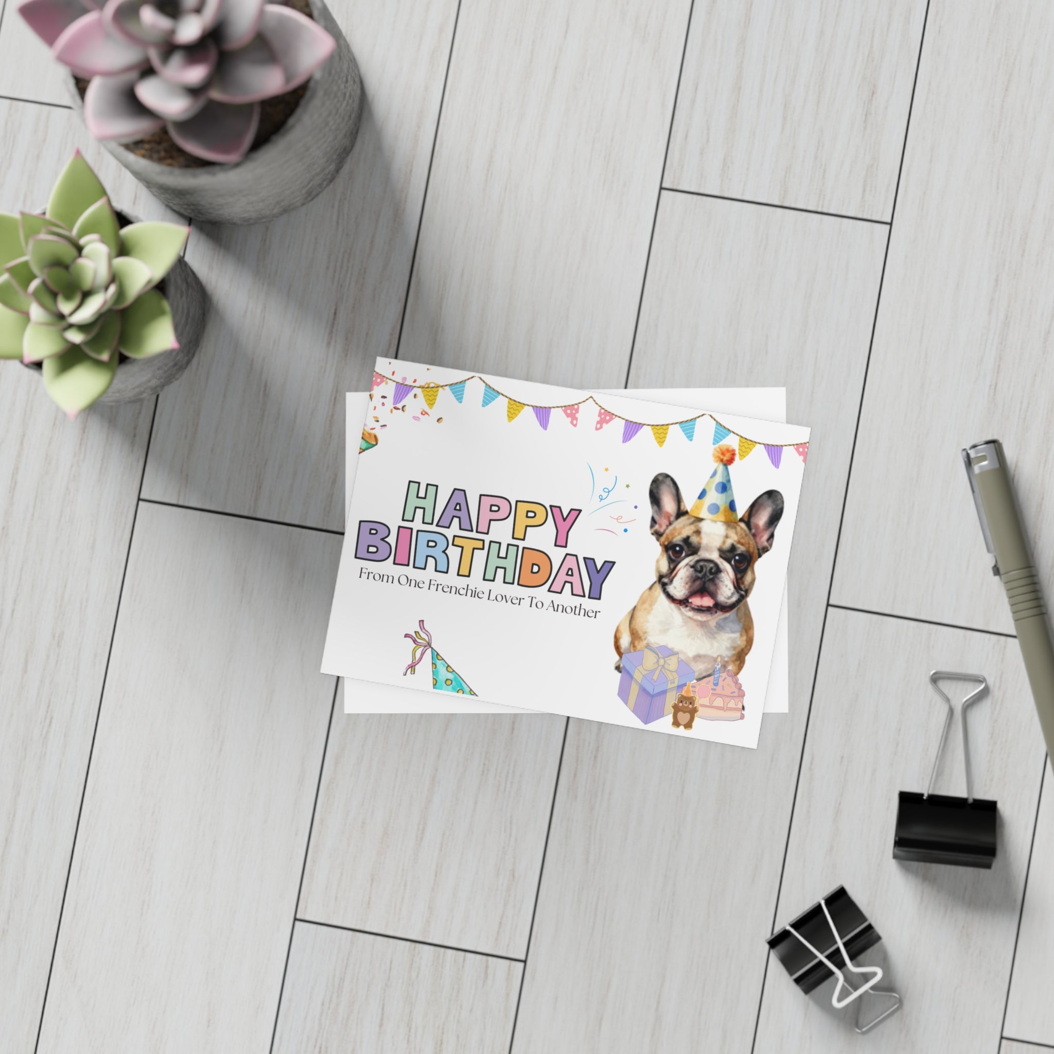 Happy Birthday Frenchie Card | Because Every Paw-ty Needs a Frenchie!