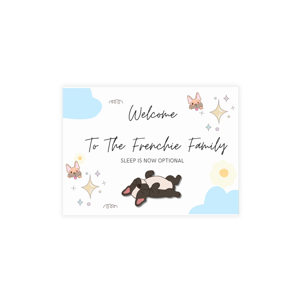 Welcome to the Frenchie Family Card | Cute French Bulldog Greeting Card