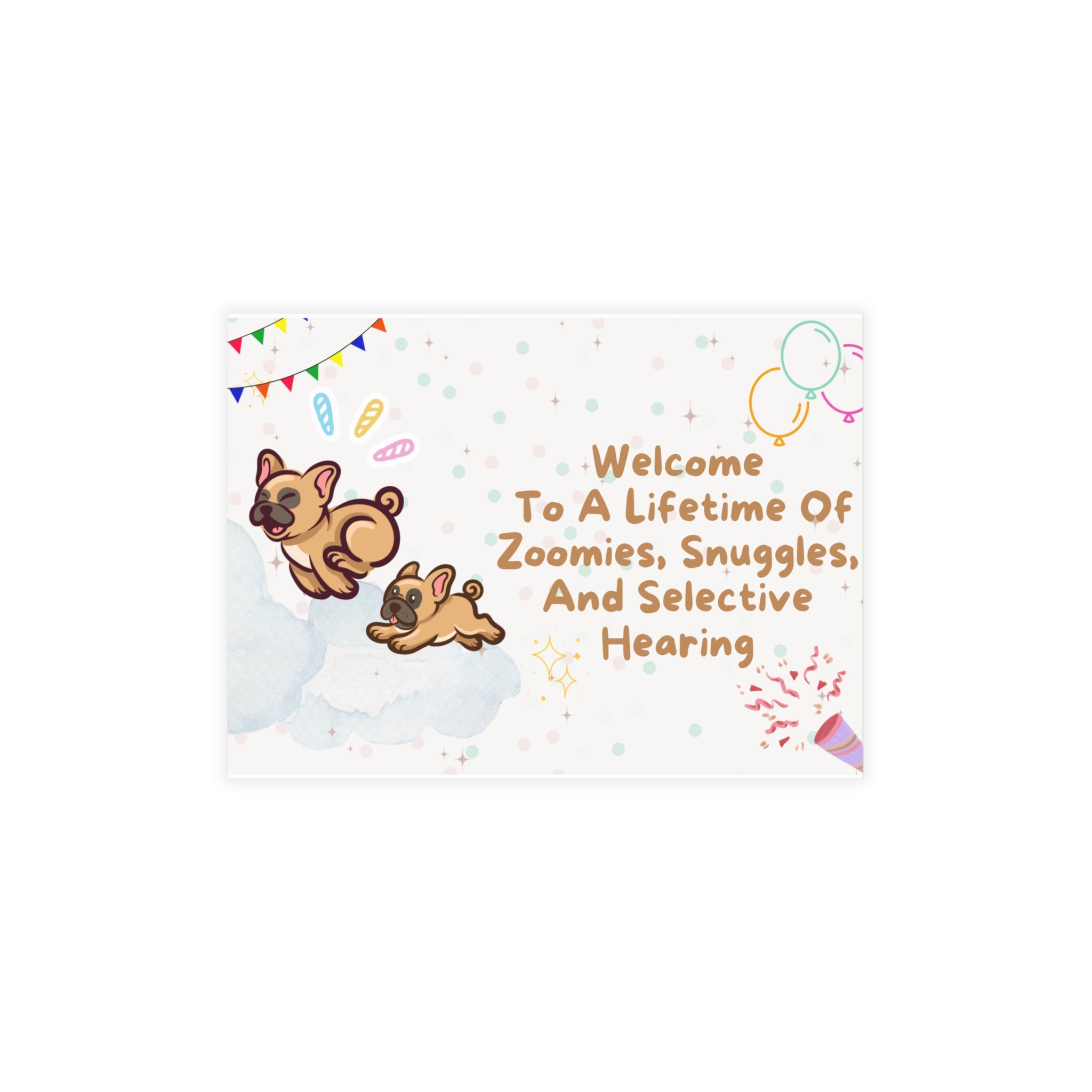 Welcome to the Frenchie Family Card | Cute French Bulldog Greeting Card