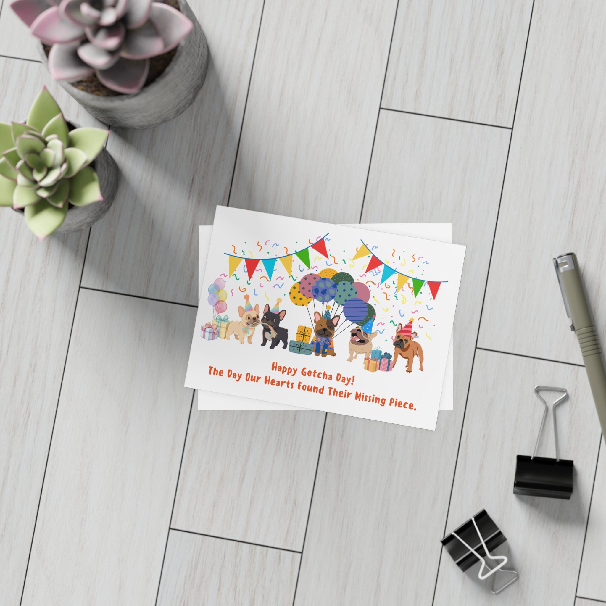 Adoption Anniversary Card | Frenchie Gotcha Day Celebration Card