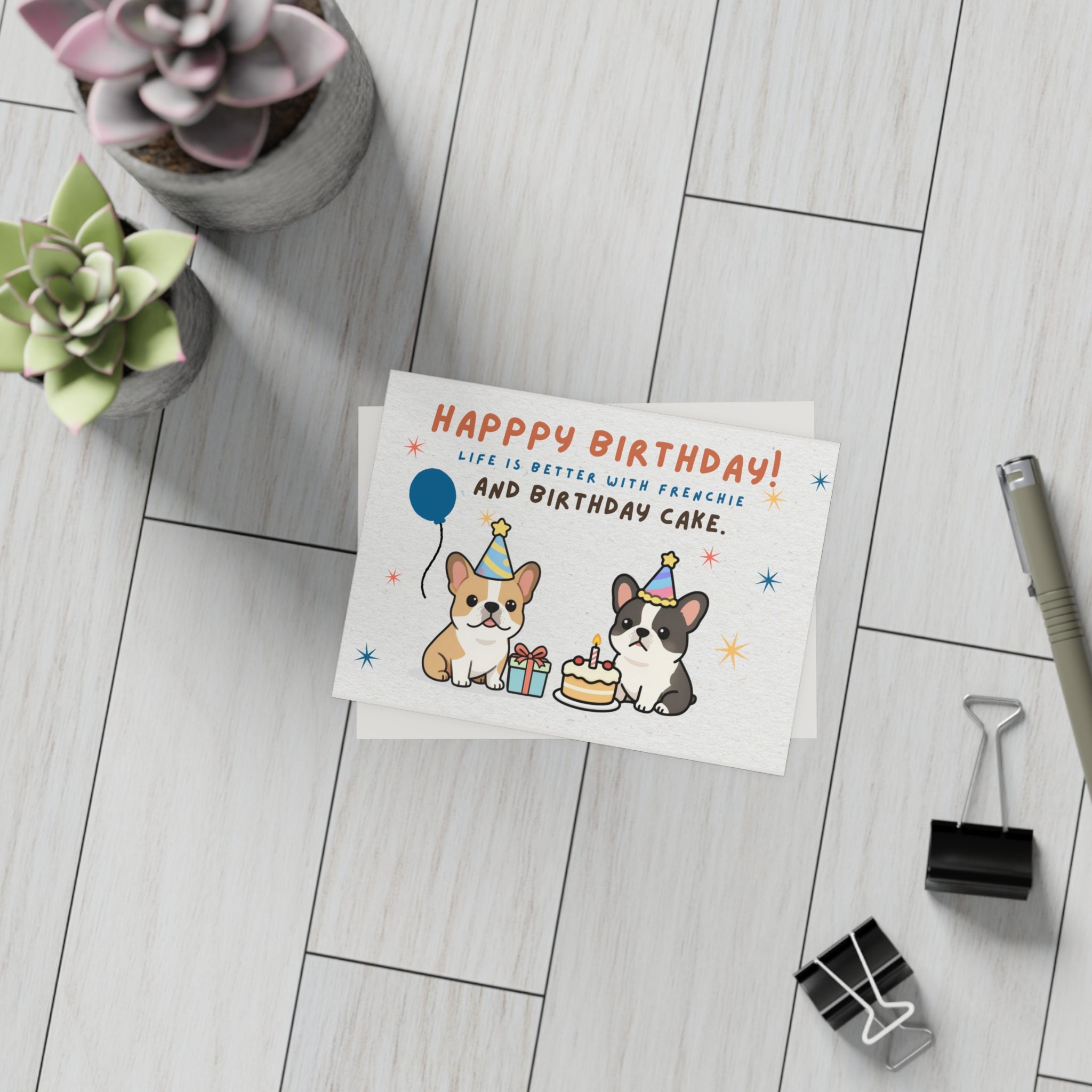 Happy Birthday Frenchie Card | Because Every Paw-ty Needs a Frenchie!