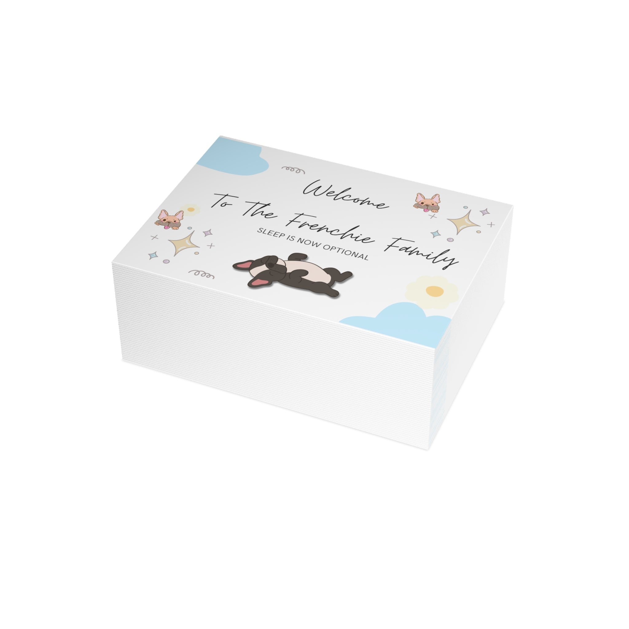 Welcome to the Frenchie Family Card | Cute French Bulldog Greeting Card