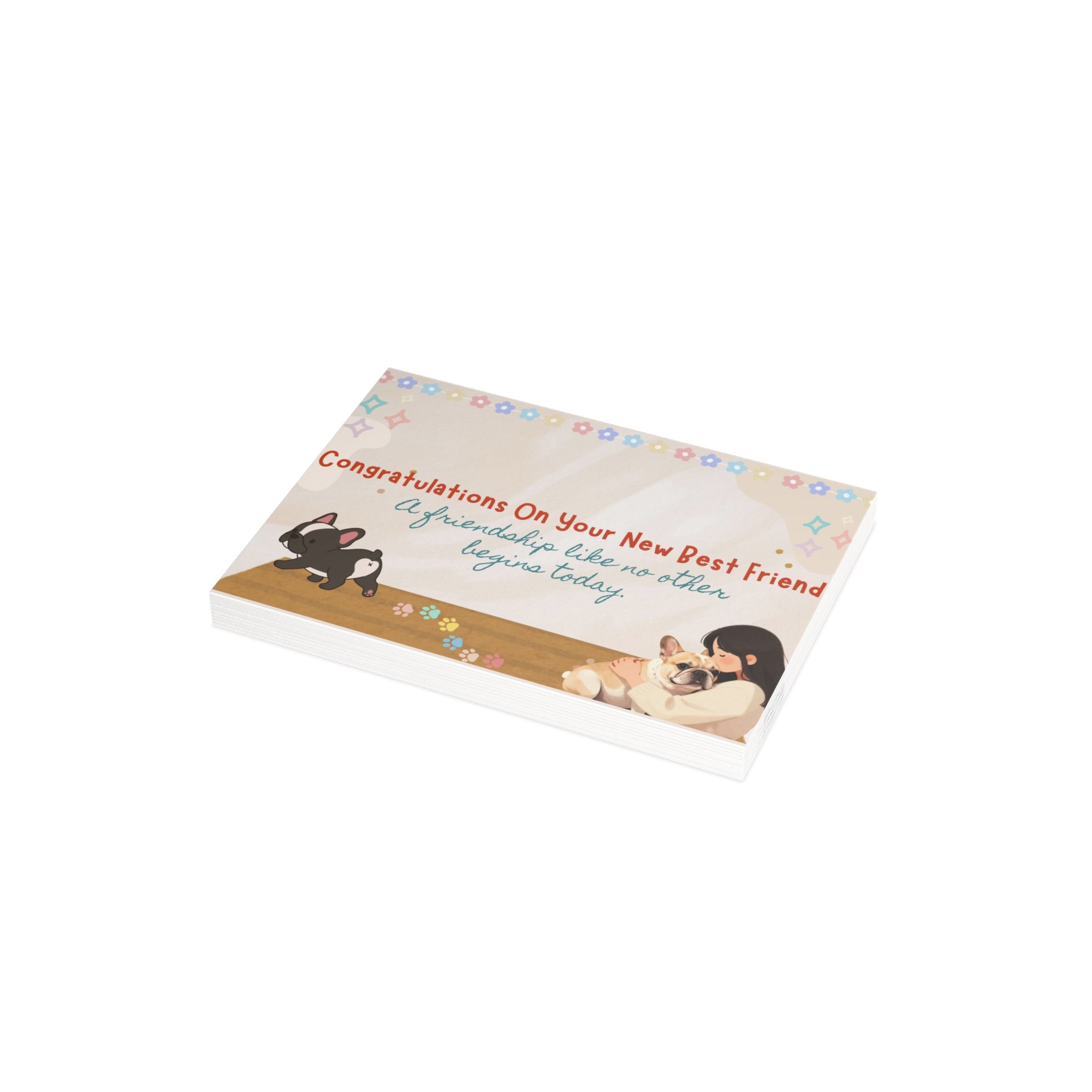 Welcome to the Frenchie Family Card | Cute French Bulldog Greeting Card