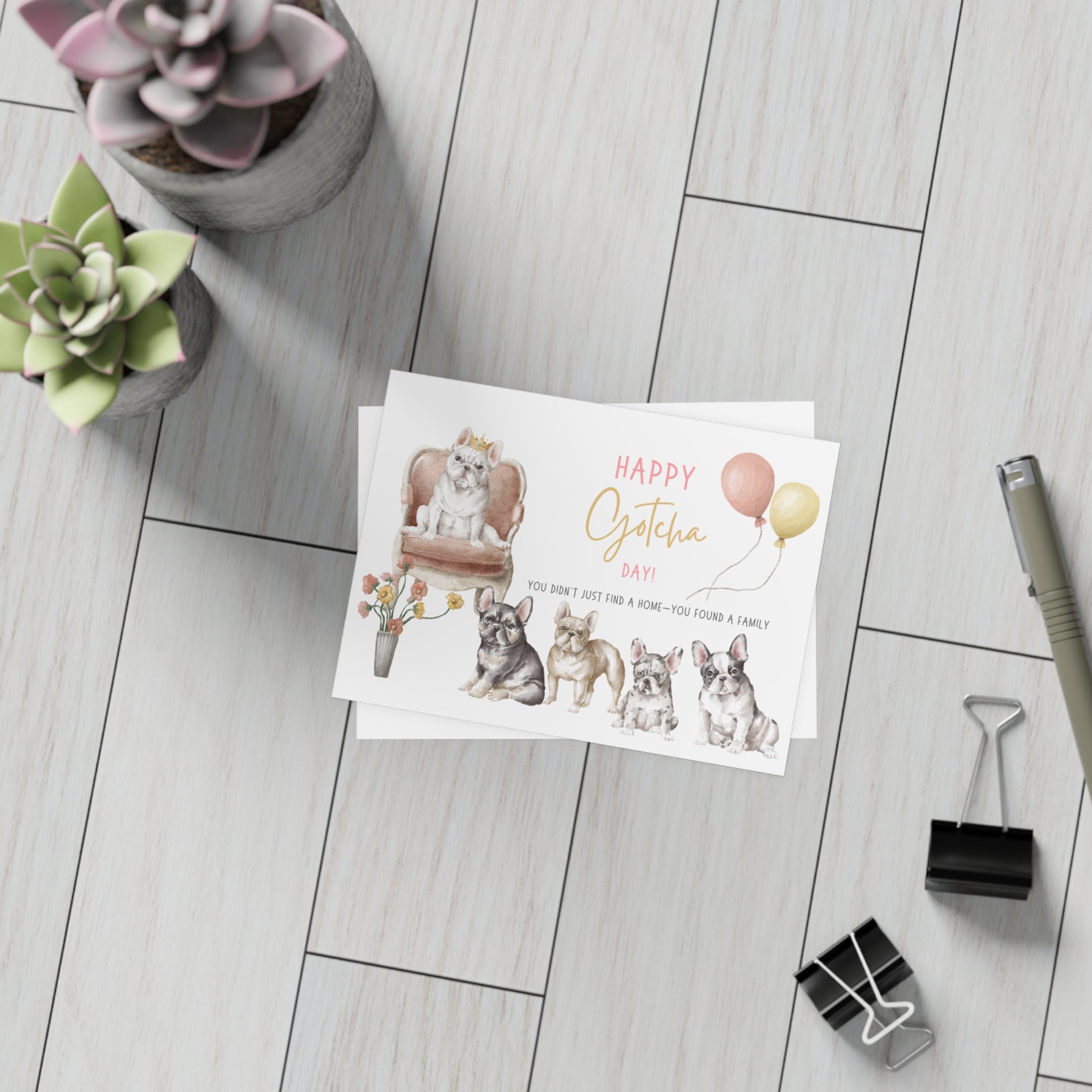 Adoption Anniversary Card | Frenchie Gotcha Day Celebration Card