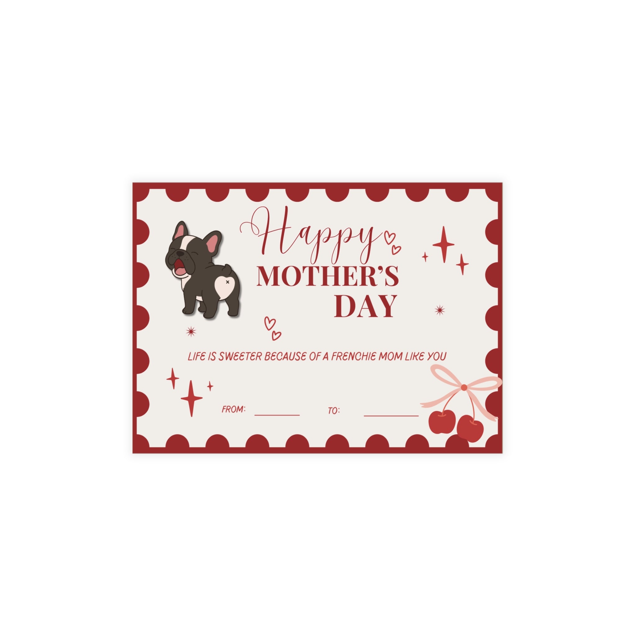 Mother’s Day Card | Cute Dog Lover Greeting Card for Mom