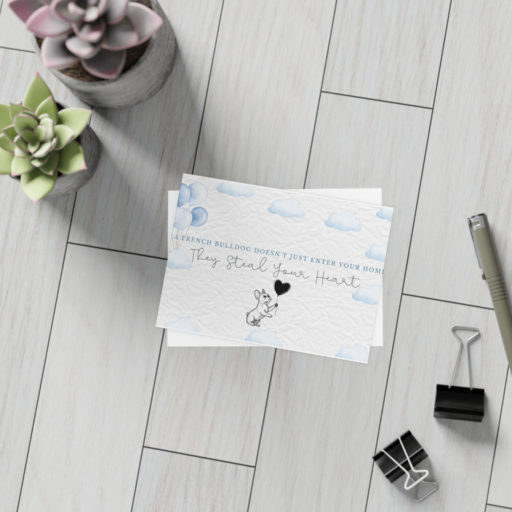 Welcome to the Frenchie Family Card | Cute French Bulldog Greeting Card