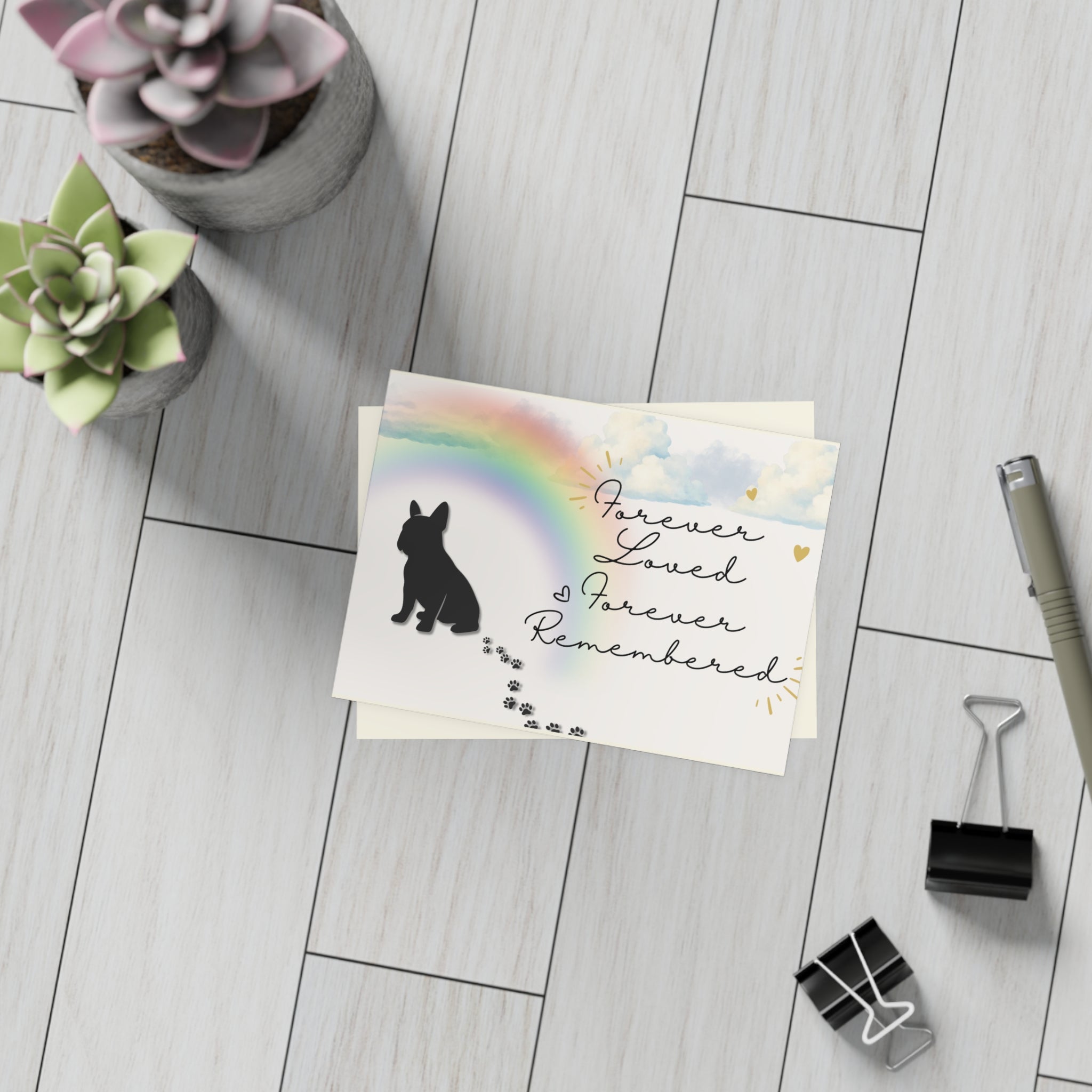 Sympathy Frenchie Card | Thinking of You in This Difficult Time