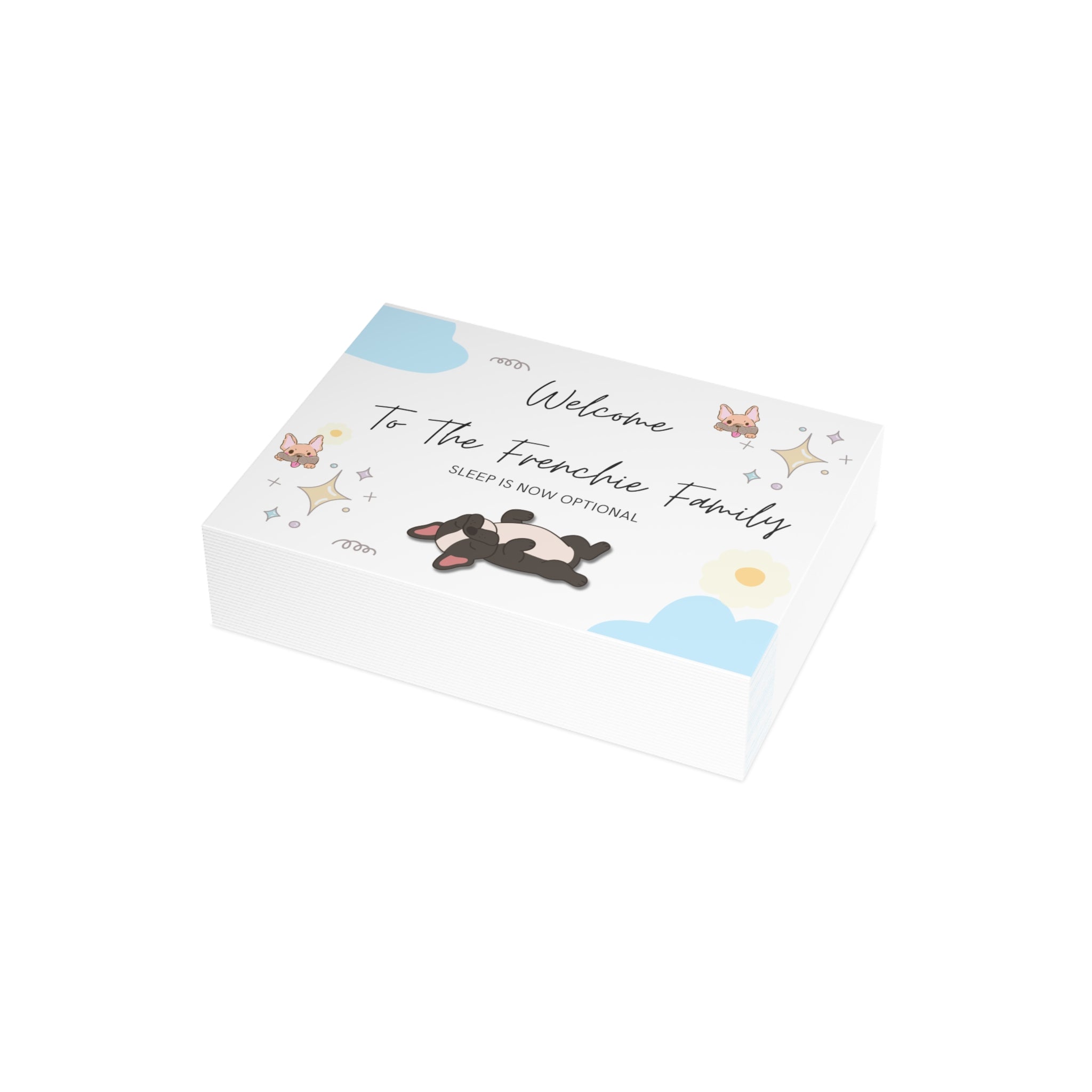 Welcome to the Frenchie Family Card | Cute French Bulldog Greeting Card