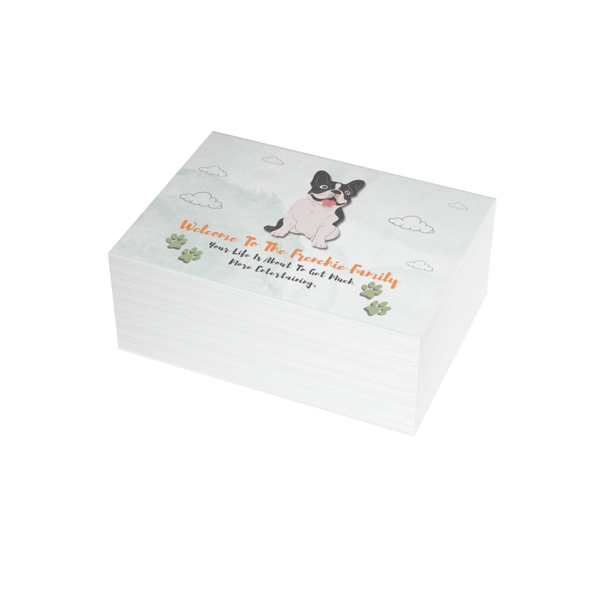 Welcome to the Frenchie Family Card | Cute French Bulldog Greeting Card