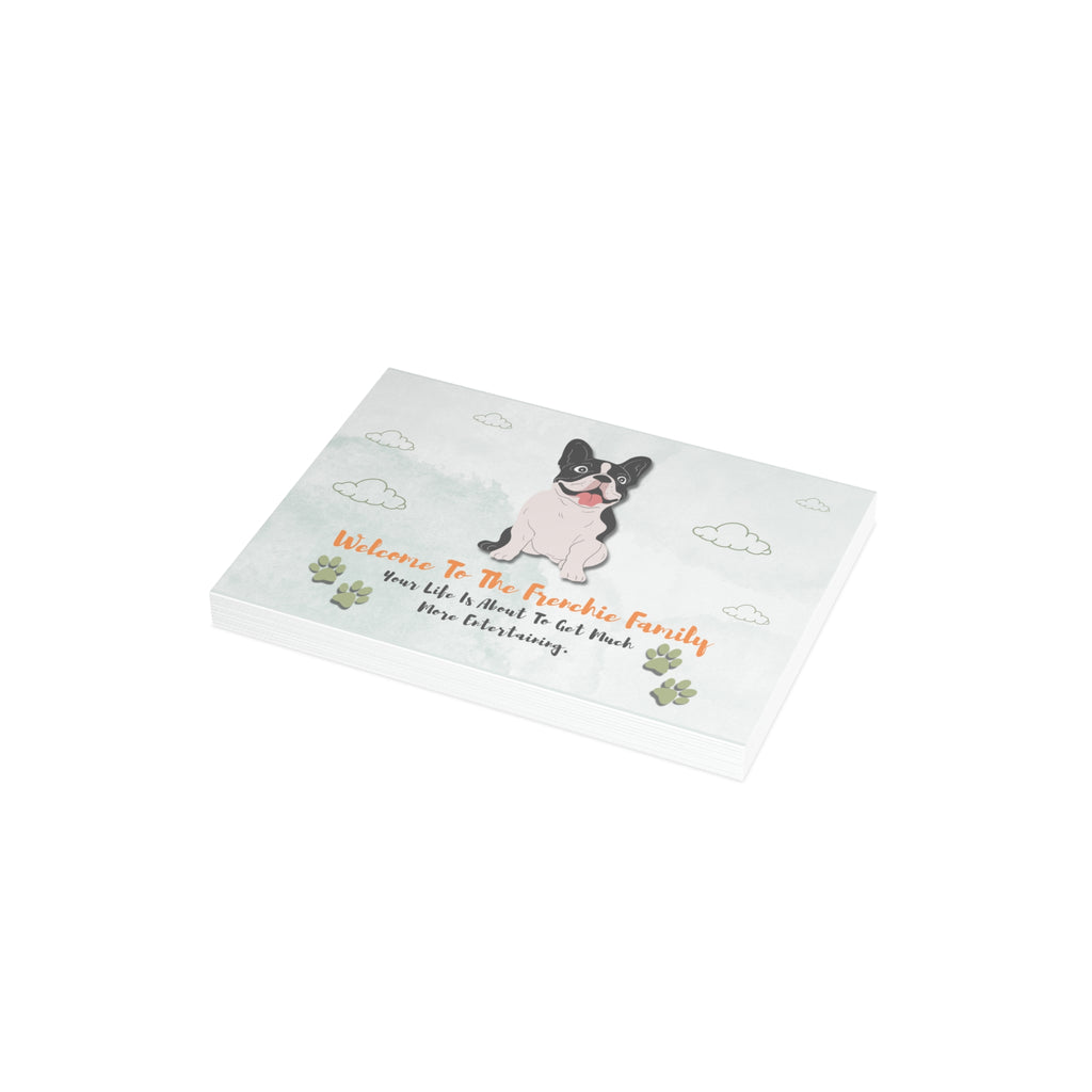 Welcome to the Frenchie Family Card | Cute French Bulldog Greeting Card