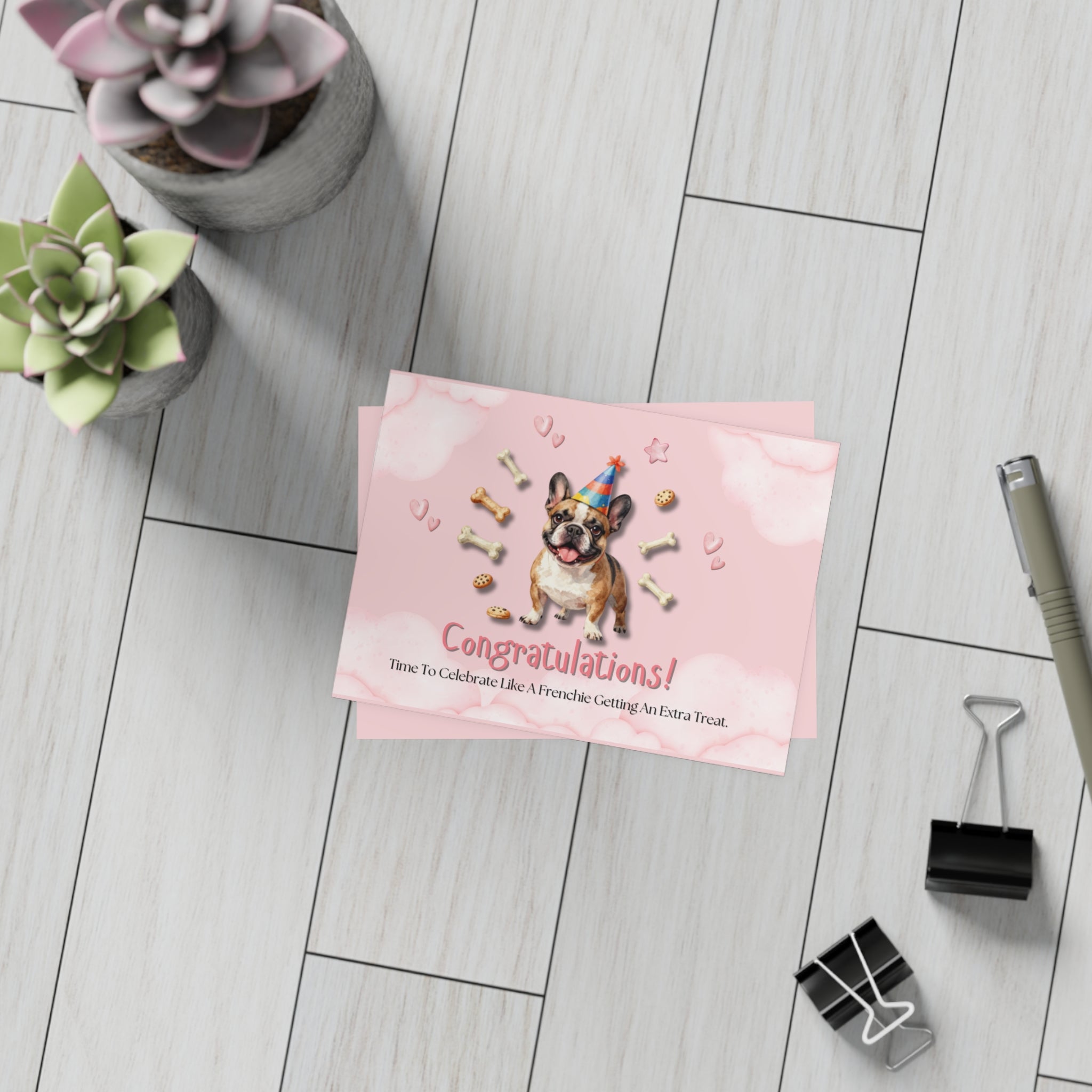 Frenchie Congratulations Card | Celebrate Big Wins with a Smile