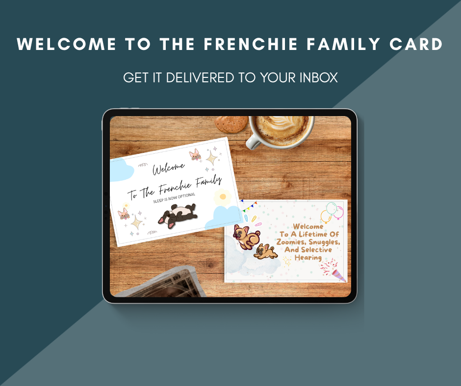 Welcome to the Frenchie Family Card | Cute French Bulldog Greeting Card